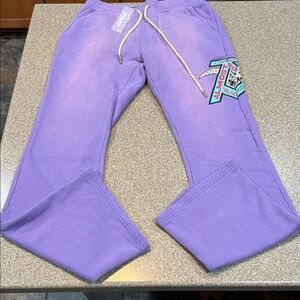 Almost Someday Trademark Flares, Sun Fade Purple, Size M, NWT!